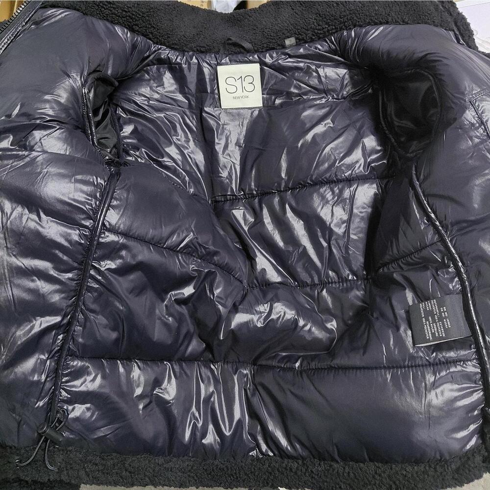 NEW Nordstrom S13, Black New York Lilly Jacke Sherpa Teddy Fleece Medium - Picture 3 of 3